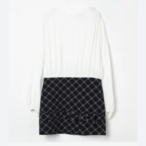 Elisabetta Franchi Elegant Black and White Skirt. Brand New With Tags